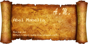 Abel Mabella névjegykártya